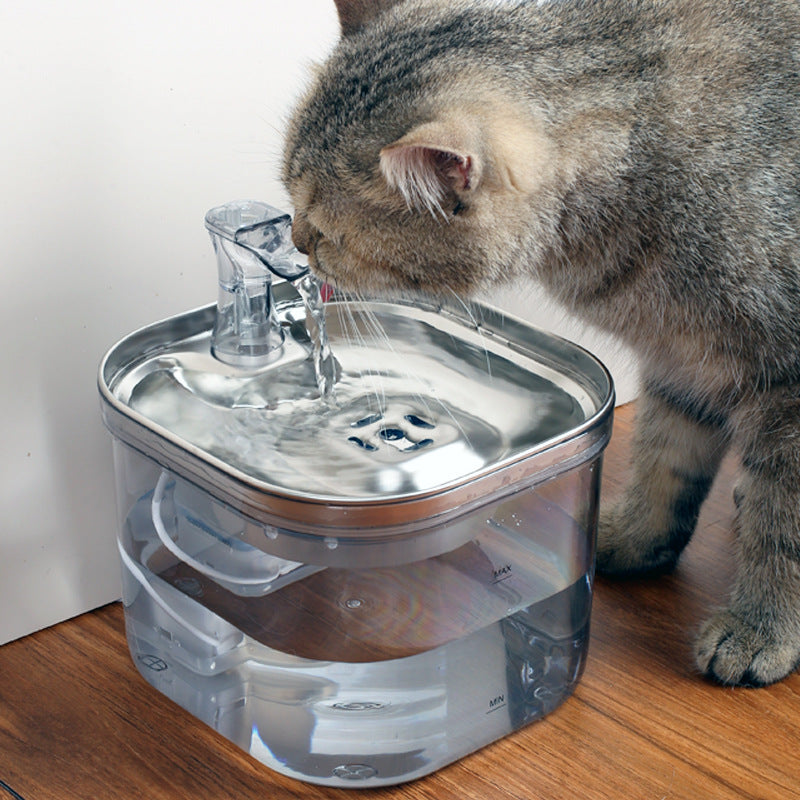 Stainless Steel Cat Fountain 2L - Ultra-Quiet Circulation